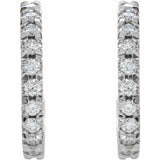 Lab-Grown Diamond French-Set Hoop Earrings 5/8 ctw