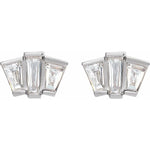 Geometric Baguette Diamond Earrings 1/3 ctw