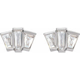 Geometric Baguette Diamond Earrings 1/3 ctw