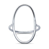 Open Oval Ring - Sterling Silver