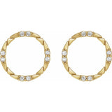 Geometric Diamond Earrings 1/5 ctw