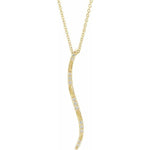 Diamond Vertical Bar Necklace .07 ctw 16-18" - Henry D Jewelry