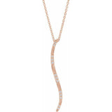 Diamond Vertical Bar Necklace .07 ctw 16-18" - Henry D Jewelry