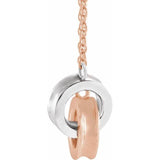 Interlocking Circle Necklace 18" - Henry D Jewelry