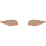 Angel Wing Diamond Earrings .03 ctw - Henry D