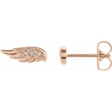 Angel Wing Diamond Earrings .03 ctw - Henry D