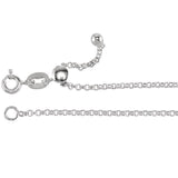 Sterling Silver Ajustable Rolo Chain 22" - Henry D Jewelry