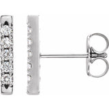 Diamond Bar Earrings 1/8 ctw