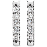 Diamond Bar Earrings 1/8 ctw