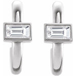 Diamond J-Hoop Earrings 1/5 ctw - Henry D Jewelry