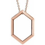 Hexagon Necklace 16-18" - Henry D Jewelry