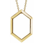 Hexagon Necklace 16-18" - Henry D Jewelry