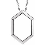 Hexagon Necklace 16-18" - Henry D Jewelry