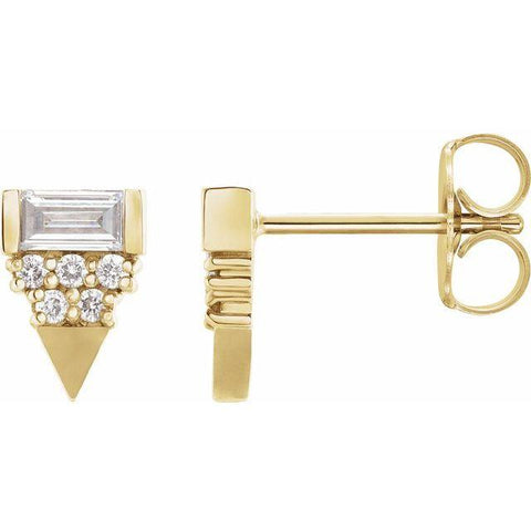 Diamond Geometric Earrings 1/4 ctw - Henry D Jewelry