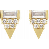 Diamond Geometric Earrings 1/4 ctw - Henry D Jewelry