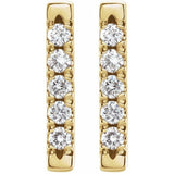 Diamond Bar Earrings 1/8 ctw