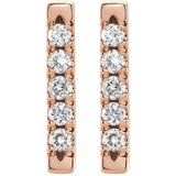 Diamond Bar Earrings 1/8 ctw