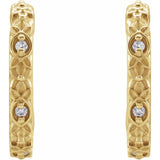 Diamond Hoop Earrings .05 ctw - Henry D Jewelry