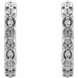 Diamond Hoop Earrings .05 ctw - Henry D Jewelry