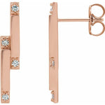Diamond Bar Earrings 1/10 ctw - Henry D Jewelry