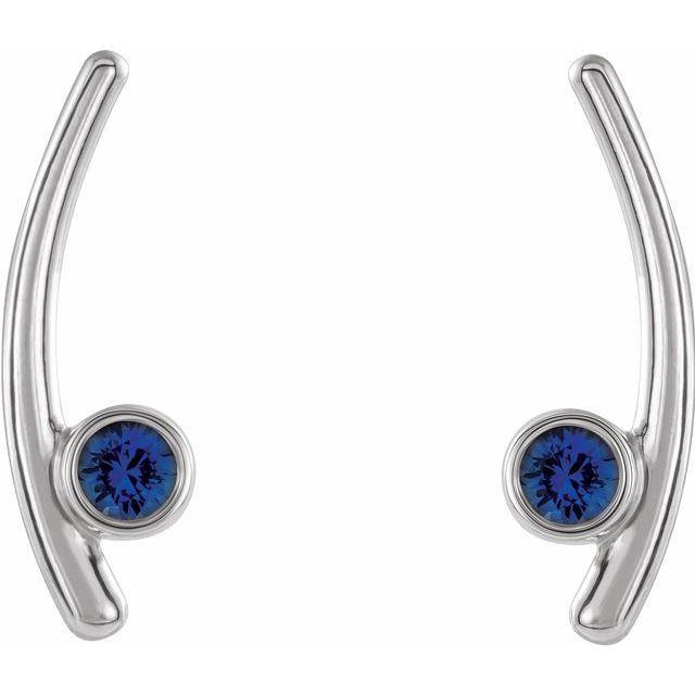 Sapphire climber deals earrings