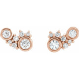 Scattered Bezel-Set Diamond Earrings 1/4 ctw