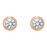 Micro Bezel Set Diamond Earrings