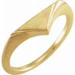 Engravable Geometric Signet Ring