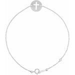 Pierced Cross Disc Bracelet