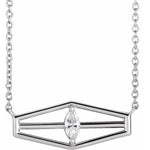 Diamond Geometric 1/6 ctw  Necklace 18" - Henry D Jewelry