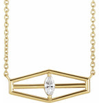 Diamond Geometric 1/6 ctw  Necklace 18" - Henry D Jewelry