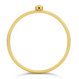 Bezel-Set CZ Stackable Ring - 14K Yellow Gold Filled - Henry D