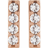 Lab-Grown Diamond Bar Earrings 1/2 ctw