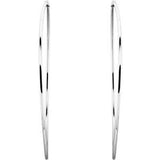 Endless Hoop Tube Earrings 75mm - Sterling Silver