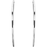 Endless Hoop Tube Earrings 53mm - Sterling Silver
