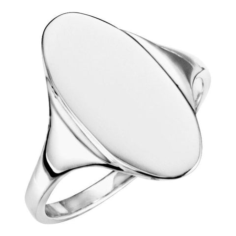 Engravable Oval Signet Ring