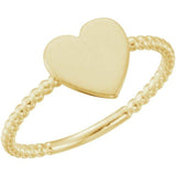 Be Posh® Heart Engravable Beaded Ring - Henry D