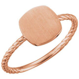 Be Posh® Cushion Engravable Rope Ring - Henry D