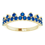 Blue Sapphire Crown Ring - Henry D