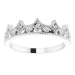 Diamond Crown Ring 1/8 ctw