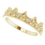 Diamond Crown Ring 1/8 ctw