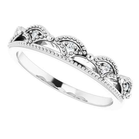 Diamond Crown Ring .04 ctw