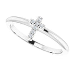 Diamond Cross Stackable Ring .03 ctw