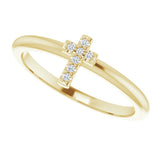 Diamond Cross Stackable Ring .03 ctw