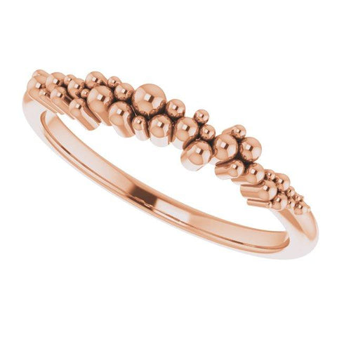 Stackable Scattered Bead Ring - Henry D Jewelry