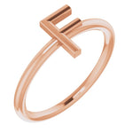 Initial Ring - 14K Rose Gold