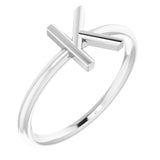 Initial Ring - Sterling Silver