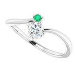 Diamond & Emerald Ring