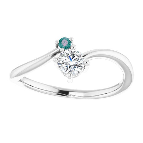 Diamond & Alexandrite Ring