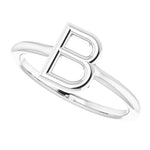 Initial Ring - 14K White Gold